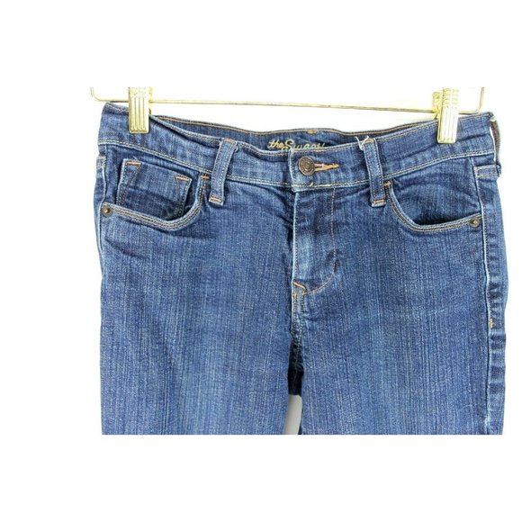 Old Navy The Sweetheart Blue Denim Jeans size 2 Straight Skinny Reg Actual 28x29 - Picture 2 of 5